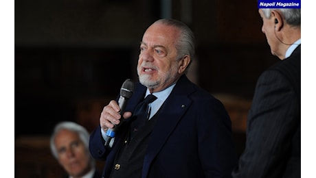 ADL - De Laurentiis: Auguri a tutti i tifosi del Napoli, a Conte, allo staff, a Di Lorenzo e a tutti i calciatori, stadio? Saprete tutto a tempo debito