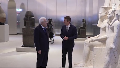 Torino, Mattarella visita il Museo Egizio per il Bicentenario