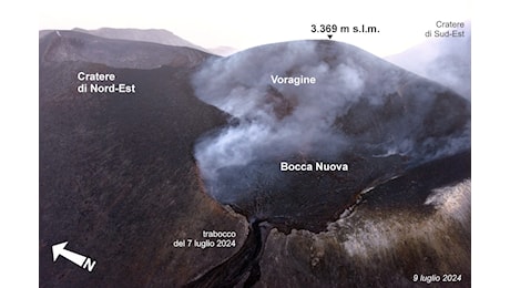 L'Etna ha una nuova vetta: il cratere Voragine raggiunge quota 3369 m, la più alta mai registrata