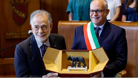 Coppola in Campidoglio, 'grazie ai nonni sono italiano'