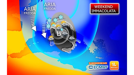 Meteo: Weekend, irrompe l'Inverno! Domenica arriva la Tempesta dell'Immacolata; i dettagli