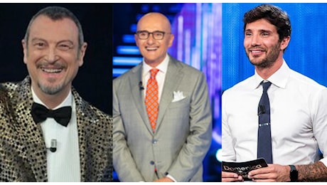 Pagelle ascolti tv, top e flop di ieri: De Martino leader, Amadeus in ripresa, Grande Fratello vince l'oro, Giletti non brilla, Insinna parte al 2,6%