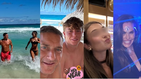 Francesco Totti, il Capodanno al mare con tutti i figli e Noemi Bocchi. Ilary è con Bastian