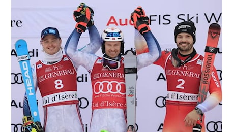 Sci, Kristoffersen vince Slalom Val d'Isere. Due italiani in top 10