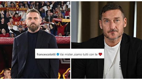 Daniele De Rossi rinnova con la Roma, la gioia di Francesco Totti: «Vai mister siamo tutti con te»