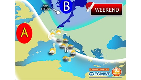 Meteo Weekend: fredda incursione dal Nord Europa, Pioggia e Vento su queste regioni Sabato e Domenica