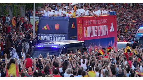 Spagna, che festa a Madrid per i campioni d'Europa