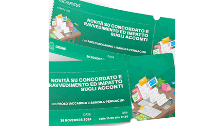 Novità su Concordato e Ravvedimento ed Impatto sugli Acconti