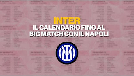 Inter, il calendario fino allo scontro diretto con il Napoli