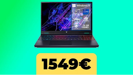 Il notebook Acer Predator Helios Neo 16 è in super sconto per il Black Friday di Amazon