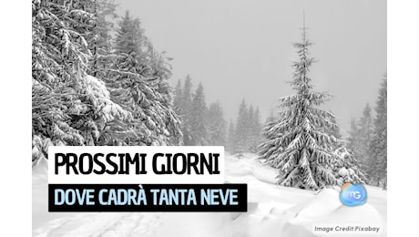 Neve, ecco dove ne cadrà dk più nei prossimi giorni; la previsione