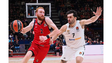 Eurolega: grande notte per l'Olimpia Milano, che batte il Real Madrid 85-76