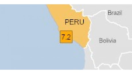 Terremoto Perù, scossa di magnitudo 7.2 a Atiquipa, tutti i dettagli