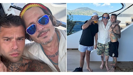Fedez e Johnny Depp insieme in barca in Costa Azzurra: la coppia che non ti aspetti