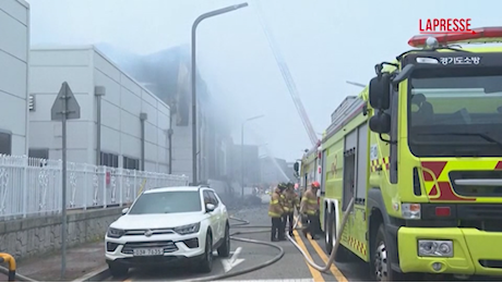 VIDEO Corea del Sud, incendio in fabbrica di litio: 16 operai morti