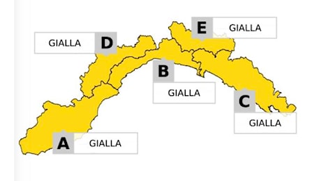 Allerta gialla su tutta la Liguria da oggi alle 15 sino a domani con orario di chiusura differente