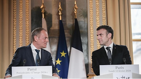 Media, Macron-Tusk parleranno di forze peacekeeping a Kiev