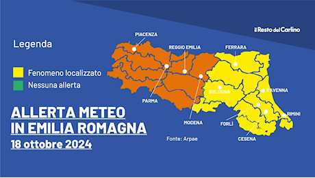 Temporali forti in Emilia Romagna, scatta l’allerta arancione: le zone colpite