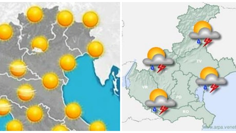 Caldo intenso, picchi a Verona, Venezia e Trieste ma venerdì tornano grandine, temporali e nubifragi. Le previsioni