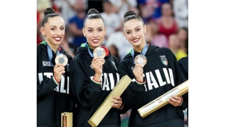 VIDEO. Strepitose le farfalle azzurre che conquistano il bronzo nella ritmica a squadre: lo spettacolare esercizio sulle note di 'L'estasi dell'oro' di Ennio Morricone