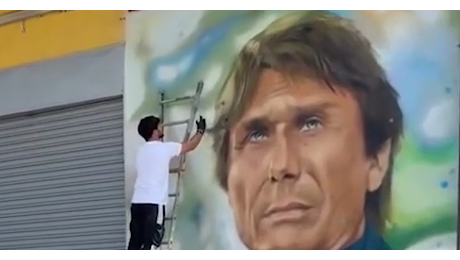 È Conte-mania a Napoli, quasi pronto il primo murale dedicato al tecnico azzurro