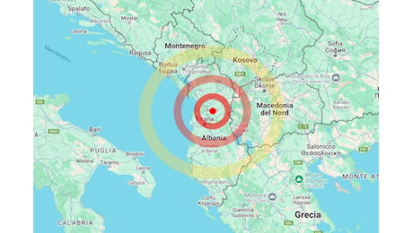 Scossa di terremoto in Albania, avvertita nettamente nella capitale Tirana