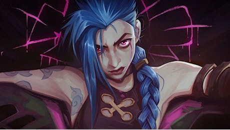 Il cosplay di Jinx da Arcane e League of Legends di roga_na_noge festeggia il debutto della Stagione 2