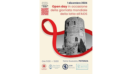 Aor San Carlo aderisce alla Giornata Mondiale contro l’Aids - open day della prevenzione e Torre Guevara di Potenza illuminata di rosso