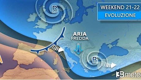 Meteo weekend, la perturbazione si sposta verso il centro sud