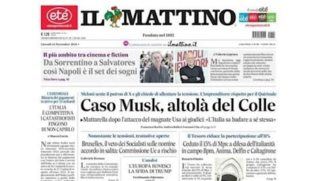 RASSEGNA - Il Mattino: Da Sorrentino a Salvatores, così Napoli è il set dei sogni