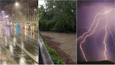 Violento temporale su Milano: tuoni e fulmini poi la bomba d'acqua