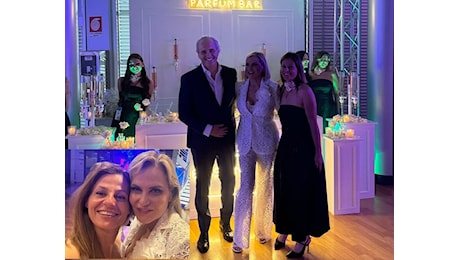 Party da mille invitati per Simona Ventura e il suo futuro sposo. Un successo il “Parfum bar” della casertana Sara Trocciola