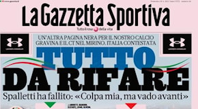 La prima pagina de La Gazzetta dello Sport: Tutto da rifare