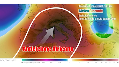 Meteo: escalation del caldo anomalo, ad Ottobre sarà molto peggio