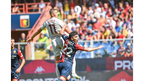 Genoa-Roma 1-1, giallorossi ancora a secco di vittorie