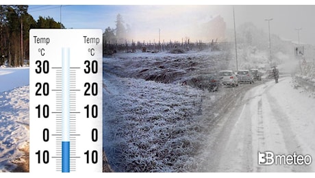 Meteo temperature - Assaggio precoce di inverno con gelo intenso di notte anche in pianura. Le massime e le minime attese