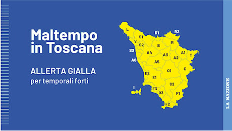 Meteo Toscana, allerta gialla per temporali forti. Cosa è la Goccia Fredda e quanto durerà