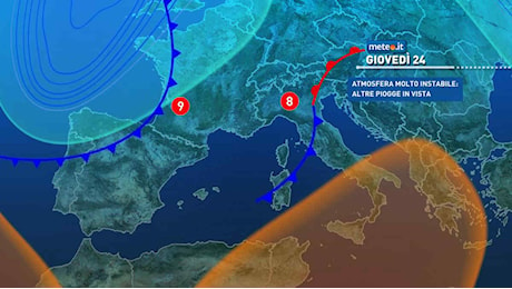 Meteo, maltempo e rischio di piogge intense: le previsioni dal 24 ottobre