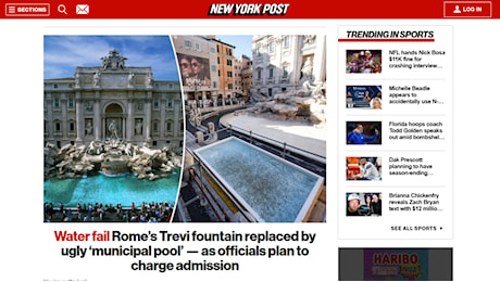 Fontana di Trevi, il New York Post contro il restauro: “14 ore di volo per vedere una piscina comunale”