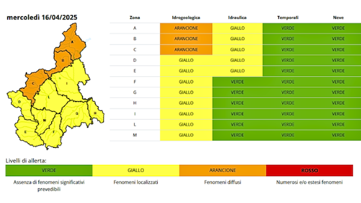 Meteo Piemonte, pioggia e neve preoccupano: allerta arancione. «Limitate gli spostamenti» - Torino Cronaca Meteo Piemonte, pioggia e neve preoccupano: allerta arancione. «Limitate gli spostamenti» - Torino Cronaca