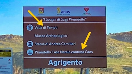 Sicilia, incredibili errori in alcuni cartelli stradali nei pressi della Valle dei Templi