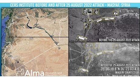 Siria. Raid su Masyaf, sede del CERS Center. Il think tank israeliano: Sviluppa armi chimiche e missili per Hezbollah sotto l'egida dell'Iran
