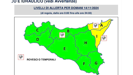 Oggi allerta gialla nel Messinese: il maltempo si attenua, ma il rischio di criticità rimane alto