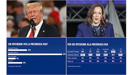 Elezioni Usa 2024, gli italiani preferiscono Harris: così partito per partito