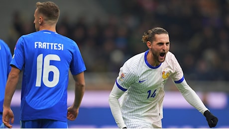 L'Italia perde 3-1 a San Siro con la Francia: la doppietta di Rabiot ci condanna al secondo posto