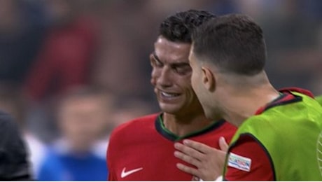 Euro 2024, Cristiano Ronaldo scoppia a piangere dopo il rigore fallito