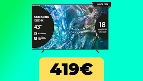 La TV Samsung 4K 43'' è in forte sconto per il Black Friday di Amazon