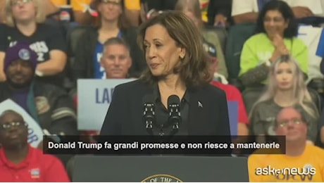 Harris: Donald Trump fa grandi promesse che non mantiene