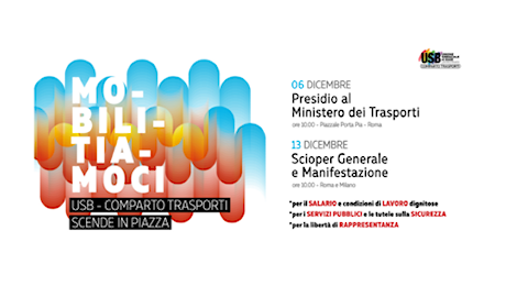 Trasporti: Difendiamo il diritto di sciopero dalle balle del ministro! USB sarà sotto le finestre di Salvini il 6 dicembre 2024 ore 10:00