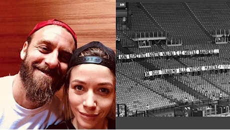 I tifosi si schierano con De Rossi e la moglie Sarah Felberbaum li ringrazia: post Instagram con lo striscione della Curva Sud